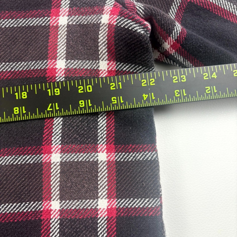 Vans off The Wall Flannel Shacket Mens M Black Red Plaid Lined Pockets Button-Up - Picture 10 of 11